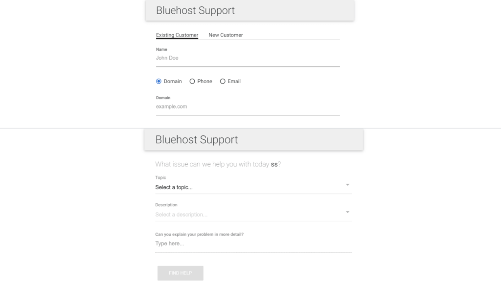 live chat bluehost